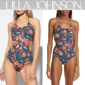 Ulla Johnson Mabel Halter One-Piece Swimsuit sz S NWT
